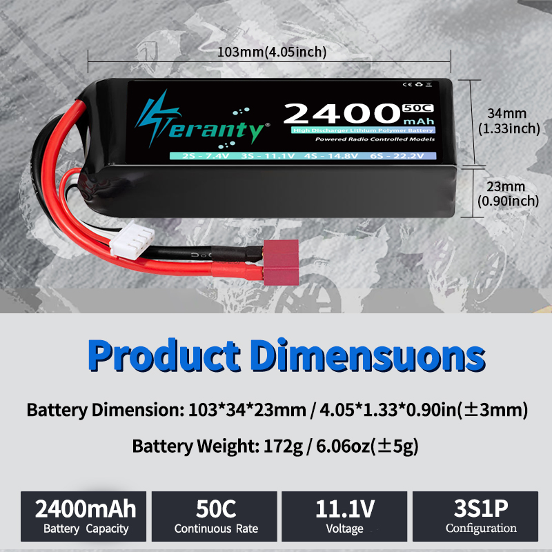 TERANTY 3S 2200/2400/2600mAh B - Drone Battery 3S ulasan dan harga