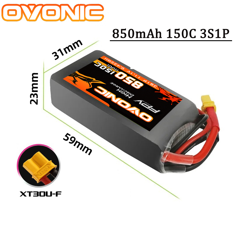 Baterai Lipo OVONIC 150C 850mA - Drone Battery 4S ulasan dan harga