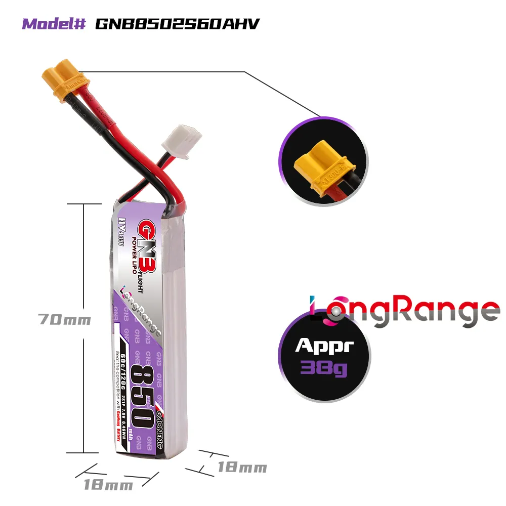Baterai LiPo GAONENG GNB 850mA - Drone Battery 3S ulasan dan harga